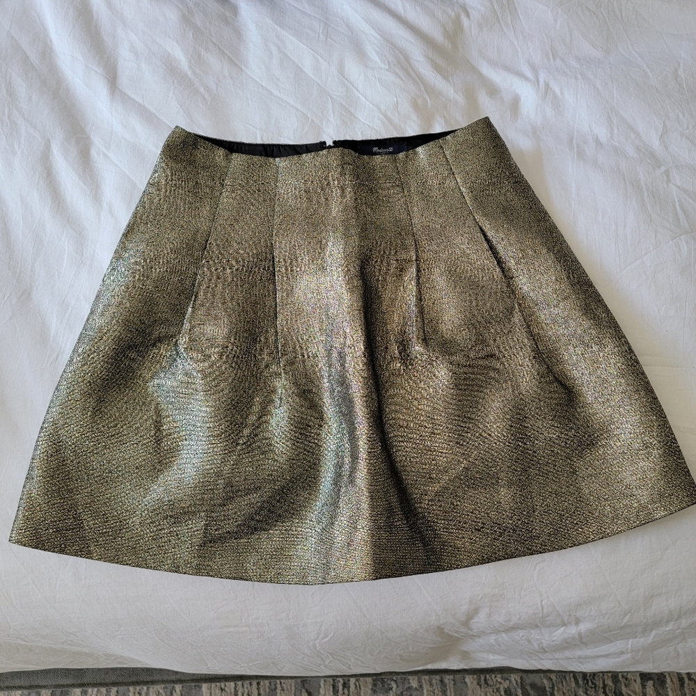 Madewell Metallic Gold Skirt Size xs